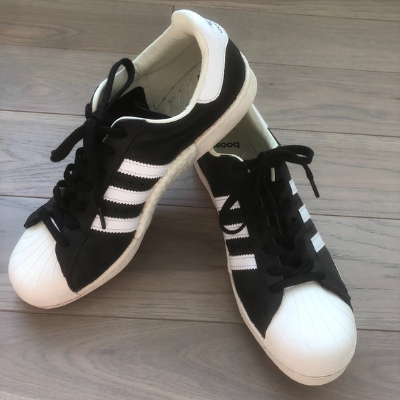 Adidas Other - Adidas "Boost" Black Superstar Sneakers -Size 10.5